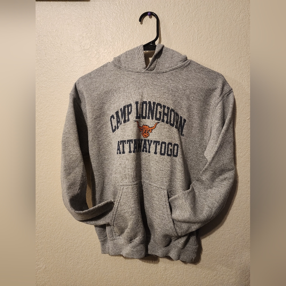 Youth Large Sport Gray Camp Longhorn Hoodie